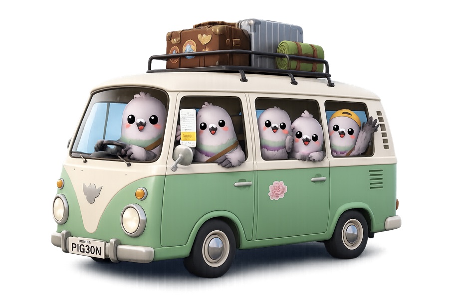 Peaceful Journey family travel illustration